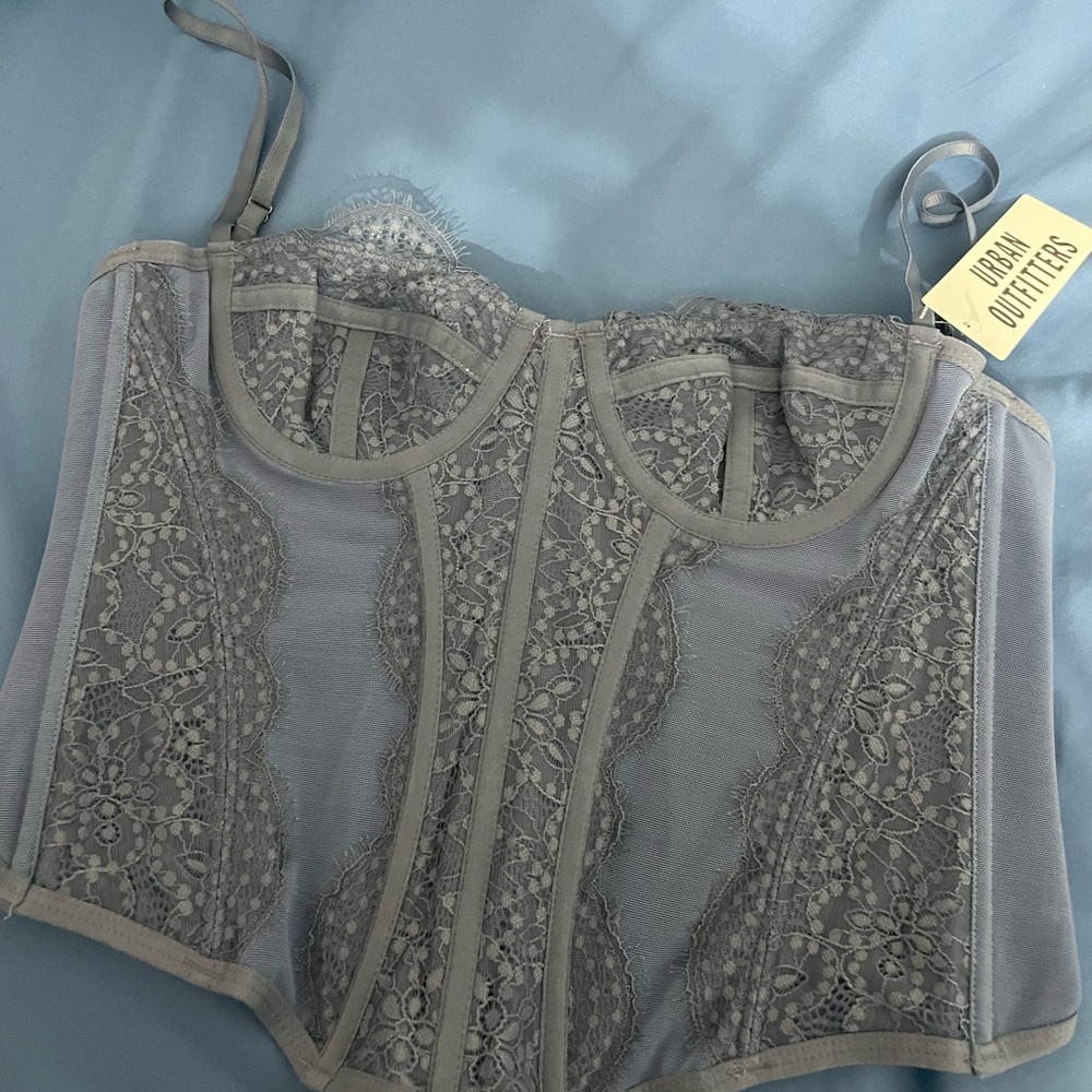 NWT Urban Outfitters Modern love corset in color Slate
